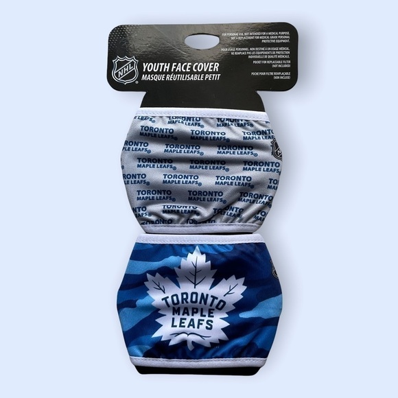 Toronto Maple Leafs 2-Pack Youth Face Masks NWT - Picture 6 of 6